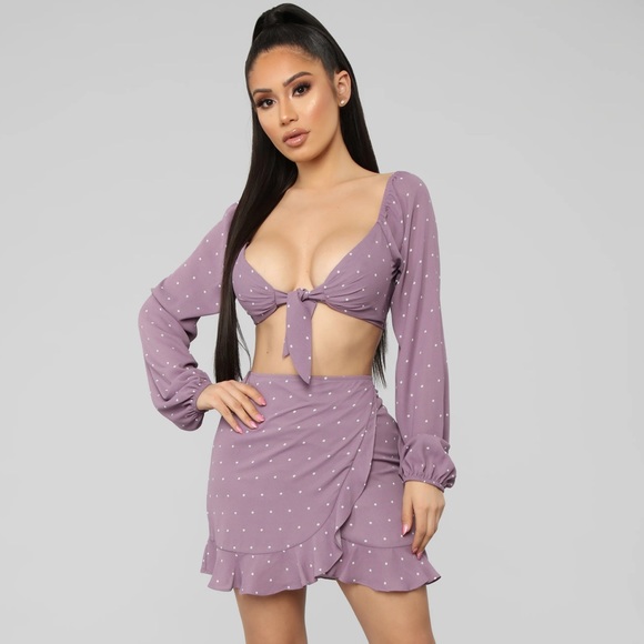 Deliah Polka Dot Skirt Set - Picture 2 of 12